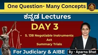 Day 3 l One Question Many Concepts l Procedure -S 138 of Negotiable Instruments Act l Summary Trial
