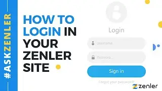 #askzenler - How to login in your Zenler Site?
