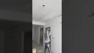 Ceiling Primer Coating with Long Rod 🎯 | Super Smooth Finish | Roller Application
