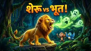 Brave Sheru vs Bhootiya Bhoot | Episode 5 | Jungle Adventure Hindi Kahani | AI Cinema