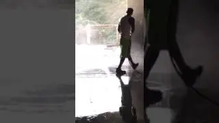 Pressure washing at Warehouse15