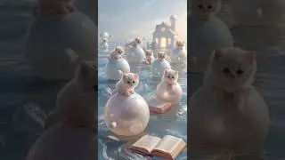 Magical Cat Dance 2025 ✨🐱 | Cute White Kitten Cartoon | Viral Fantasy Shorts