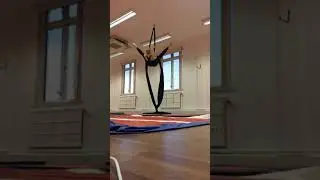 Aerial Silks Cross Back Flip Drop