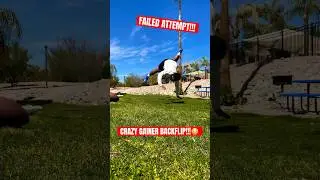 Yooo Crazy Gainer Backflip!!😳 *FAILED* #shorts #parkour #gainer #backflip #entertainment #flips SUB