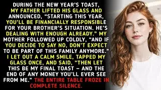 At The NEW YEAR’S TOAST, My Dad Raised His Glass And Announced“This Year, You’ll Be Supporting Yo...