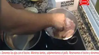 Receta de pollo al chilindrón en olla Kuhn Rikon.