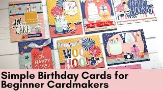 Simple and Easy Birthday Cards For Beginner Cardmakers | Simple Stories | Celebrate!