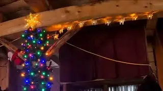 Holiday Post Featuring Santa. Tree and Star included comes with Firewood Fun,
