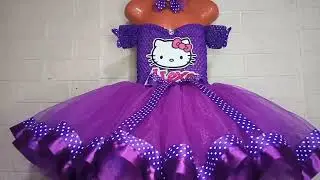Hello kitty inspired tutu dress with name @mcjhenns tutu dress