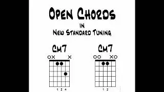 Two Open C Minor 7th Chords in New Standard Tuning