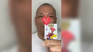 👂ASMR MARVEL SPYDEY VALENTINE LOLLIPOPS CANDY & CARD KIT CHERRY EATING SOUNDS👂ORIGINAL LENGTH👂