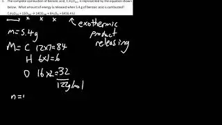 How to solve amount of energy release in complete combustion