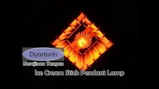 Diy Ice Cream Stick Pendant Lamp | Kerajinan Stik Es Krim | Popsicle Stick Art and Craft