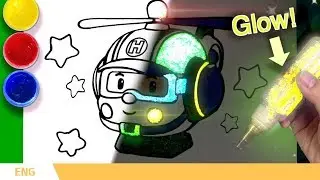🎨Glow Coloriong POLI | Helly | Robocar POLI TV