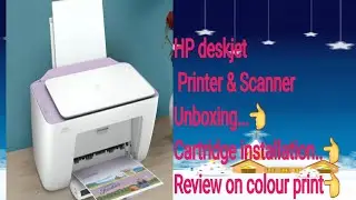 HP Colour Printer & Scanner 2335#Unboxing #Catridge installation #Review in telugu