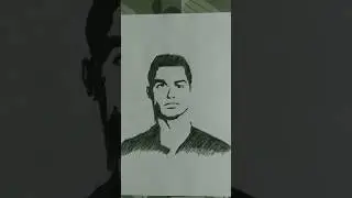 Easy Cristiano Ronaldo pencil drawing tutorial #drawing #shorts #easy