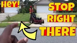 Are you mowing pass the property line | Property line disputes