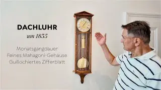 Feine Wiener Dachluhr | Antike Pendeluhr | Monatsgang
