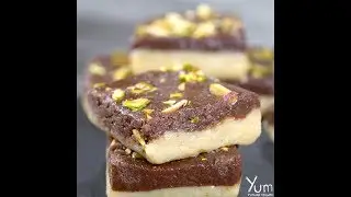 Two Layer Chocolate Barfi | Chocolate Barfi Recipe