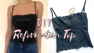 DIY Reformation Inspired Top W/ 50's Vintage Slip
