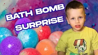 Colorful bath bomb surprise! 💥 #bathbomb #surprise #kids #fun