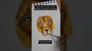Realistic Lion painting - Water Color painting | #realism #lion #watercolorpainting