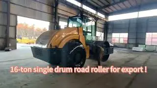 16-ton single drum road roller for export !
