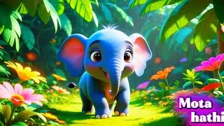टुन-टुन हाथी और चीकू बंदर | 3D Cartoon Song | Baby Rhymes Hindi | Cute Cartoon Song for Kids
