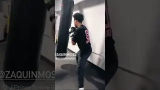 Zaquin Moses kills heavybag with precision😤🔥🥊#boxing #explore #heavybag