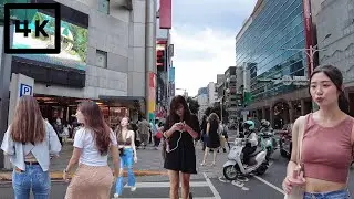 Taipei Zhongshan Shopping Streets - Summer 2023 | Taiwan Walk 4K 🇹🇼