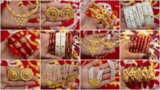 DHAMAKA🔥মাত্র 1 গ্রাম থেকে গোল্ড জুয়েলারি কালেকশন নেকলেস/ চোকার/ শাঁখা/ পলা/ বালা/ আংটি 19