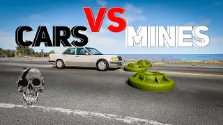 Cars vs Mines  🧨💣 #beamngdrive
