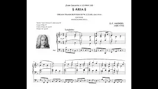 Handel Aria from Concerto n. 12 HWV 330 - Organ transcription