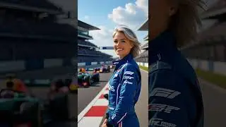 F1 Paddock Vibes | American Woman in F1‑Inspired Outfit | High‑Energy Trackside Short