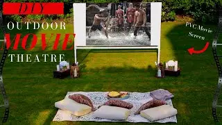 DIY Projector Screen | Backyard Movie Theatre Decor Ideas |  SUPER EASY!!!