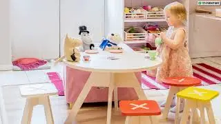 toddlers table and stool set | activity table and chairs for toddlers | playroom decor ideas