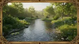 Gentle River in the Countryside | 8K Wall Art | 5 Hours TV Art | Live Nature Frame Full UHD