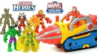Marvel Hulk & Loki Guardians of the Galaxy Iron Man's Repulsor Ray & Drill Playskool Heroes Unboxing