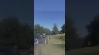 SUV Driver Recklessly Drives Across Grass to Avoid Traffic #short #accidentnews #24h