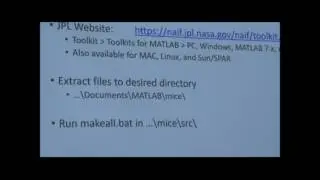 Astrodynamics UF Lecture22 2017 (SPICE Toolkit (Orbital Modeling))