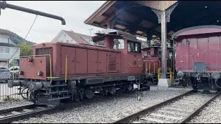 DVZO Diesellok Em 3/3 und Ellok Ee 3/3 mit Museumszug in Bauma