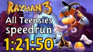 Rayman 3: Hoodlum Havoc All Teensies speedrun former WR in 1:21:50