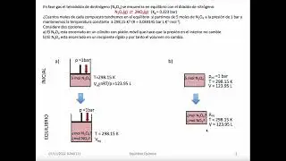 Equilibrio químico de gases. Comparando 2 casos: recipiente a presión o  volumen constante.