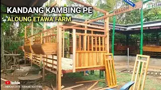 PEMBUATAN KANDANG  KAMBING PE  LENGKAP DENGAN UKURANYA
