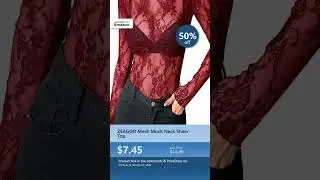 ZEAGOO Mesh Mock Neck Sheer Top