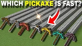 Which Pickaxe Is Fastest? 😱 Minecraft Speed Test