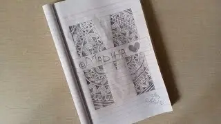 &bull;AAG | M letter mandala art | mandala drawing with name #mandalaart #alphabetdrawing