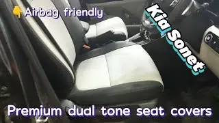 Kia Sonet upgraded with premium dual tone perforated seatcovers | Konark Car Accessories 📞9845049211