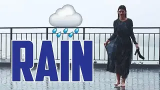 Soaking wet in rain