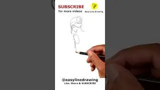 How to draw a beautiful woman with One line | line art | easy line drawing
